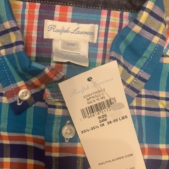 NWT Boy's button up shirt 24 mo - Picture 2 of 3